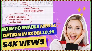 How to enable merge and center in excel 2010