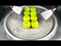 ASMR Ice Cream Rolls Green Apple Street Food How To Make Green Apple Rolled Ice Cream