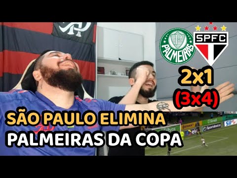 SÃO PAULO TIRA O PALMEIRAS NOS PÊNALTIS !!  REACT MELHORES MOMENTOS PALMEIRAS 2(3) x (4)1 SÃO PAULO