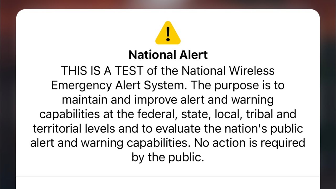 Nationwide Test of the Emergency Alert System (EAS Capture #104-109)