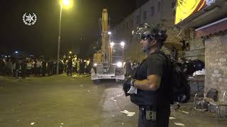 Hazardous Sukkah taken down in Jerusalem | עימותים לאחר פירוק סוכת ענק שהוקמה ללא אישור