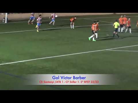 Gol Víctor Barber. CE Santanyí /ATB 1 - CF Sóller 1. 3ª RFEF 22/23