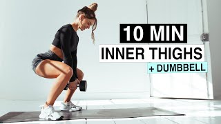 10 MIN TONED INNER THIGH WORKOUT - effectively target the inner part of your legs (dumbbell only)