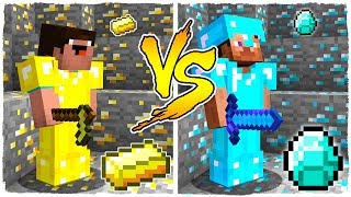 MINECRAFT - NOOB VS PRO: BATALLA DE ORO Y DIAMANTE - MANUCRAFT