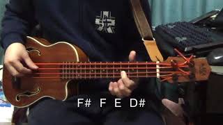 [ガルパン]When Johnny Comes Marching Homeをウクレレベースで弾いてみた[劇場版]