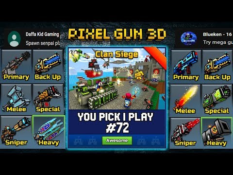 You Pick,I Play! #72 - Clan Siege Battle - Pixel Gun 3D