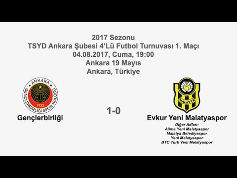 Gençlerbirliği 1-0 Evkur Yeni Malatyaspor [HD] 04.08.2017 - 2017 TSYD Ankara Cup Matchday 1