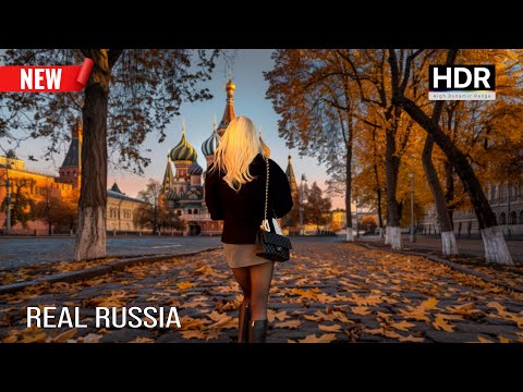 Moscow FALL COLORS 2025 🍁 Walking the Real Russia | 4K HDR