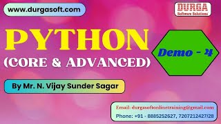 PYTHON tutorials || Demo - 4 || by Mr. N. Vijay Sunder Sagar On 10-06-2025 @10PM IST