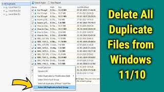 How to Delete All Duplicate files from Windows 11/10