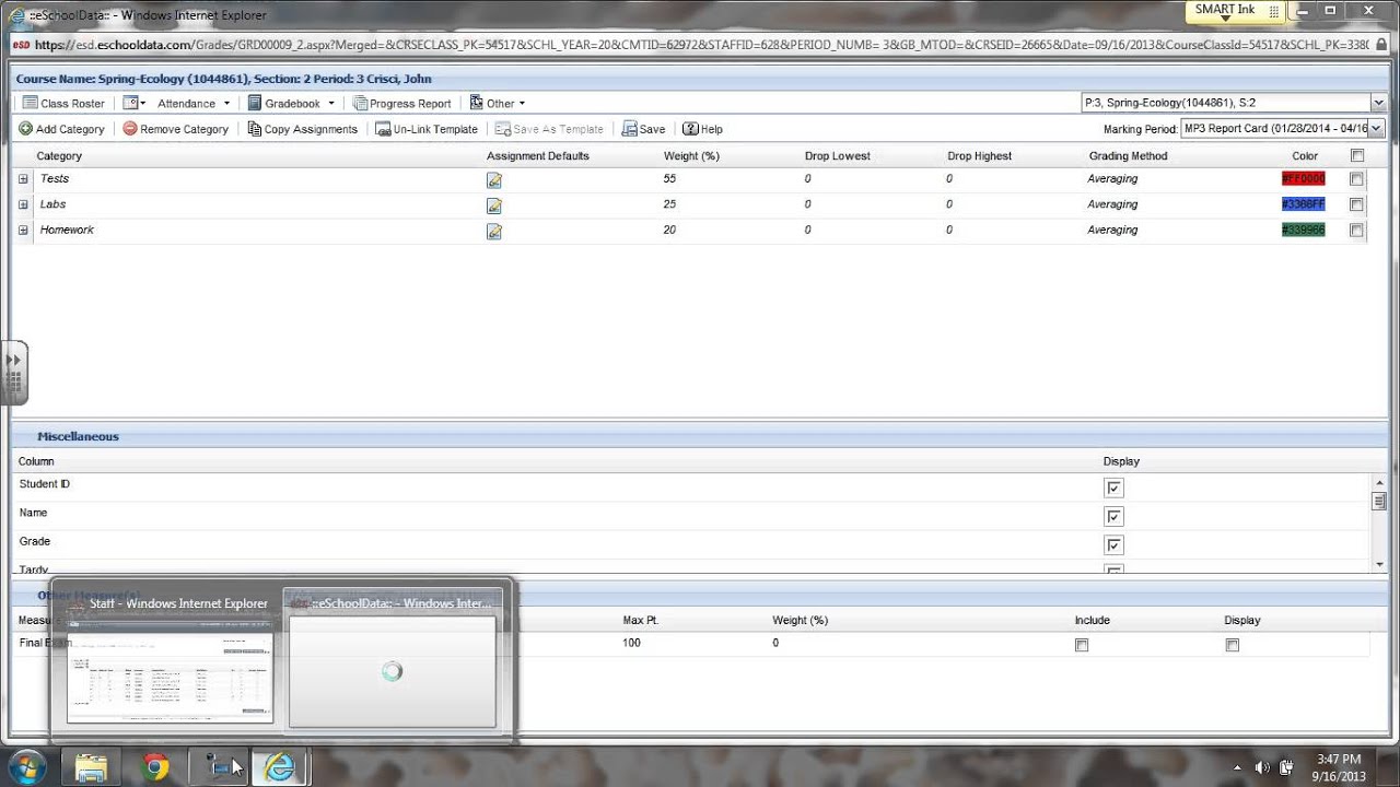 Save and Applying Template