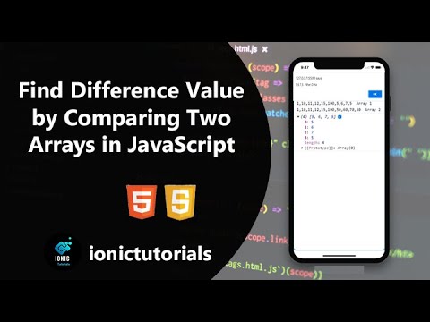 Find Difference Value By Comparing Two Arrays In Javascript Ionic Tutorials