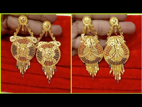 2022 की #stylish and #trendy gold earring design with...