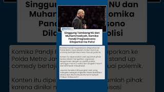 Singgung Tambang NU dan Muhammadiyah, Komika Pandji Pragiwaksono Dilaporkan ke Polisi