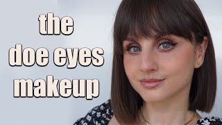 doe eyes makeup tutorial | how to make your eyes look bigger with makeup