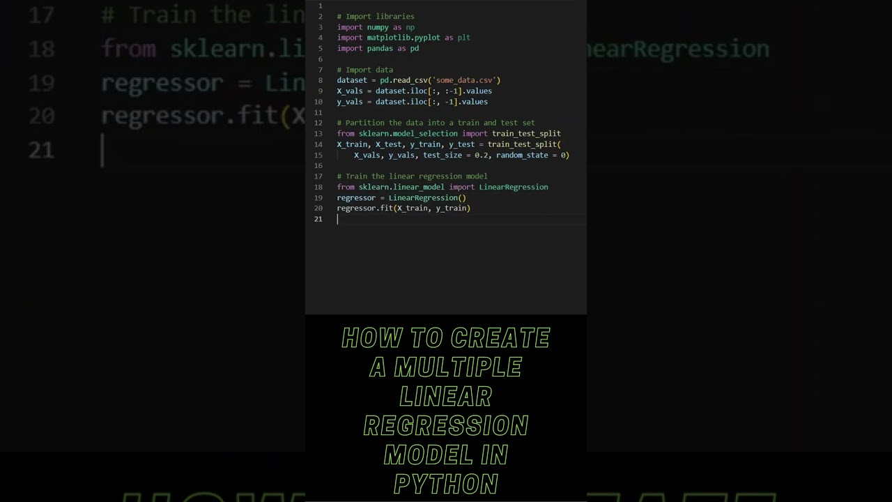 Multiple linear regression model in python