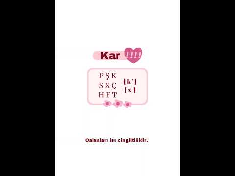 Kar və cingiltili samitləri asan yolla fərqləndir! 💌| Samitlər | Fonetika