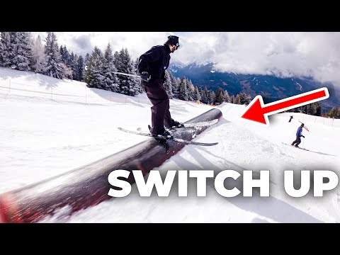 Learn Your First Switch Up with Skis on Rails