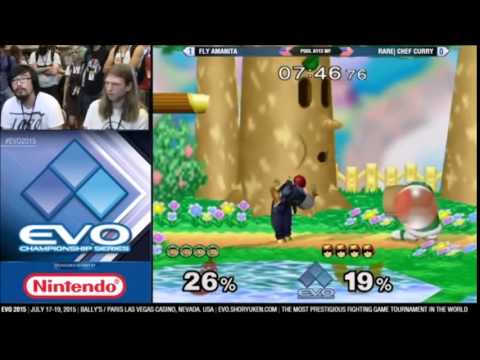 EVO 2015 SSBM Pools - Fly Amanita vs. Rare | Chef Curry (w33dl0rd840)