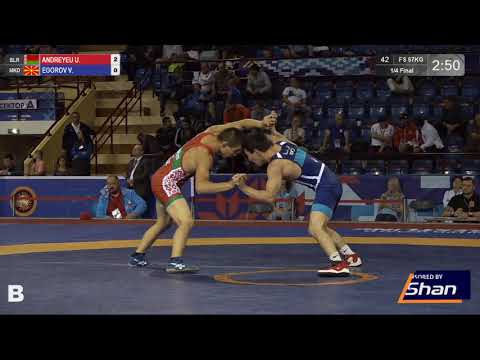 1/4 FS - 57 kg: U. ANDREYEU (BLR) v. V. EGOROV  (MKD)