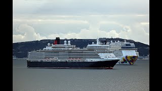 VIEWING THE CRUISE SHIPS MOORED IN POOLE AND WEYMOUTH BAY 11/10/20