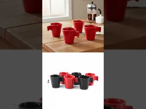 Set X4 Taza Francesa De Cerámica