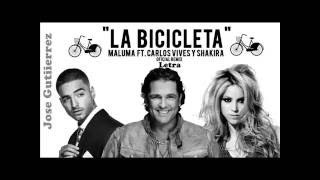 La bicicleta - Carlos Vives, Shakira - ft. Maluma (REMIX ) - Letra