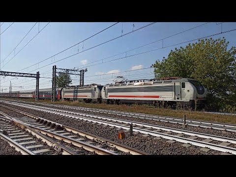 Il fischio della E402B al traino di un InterCity Notte [4K]