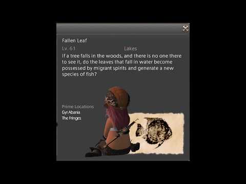 FFXIV Stormblood - Fishing Leves If a Leaf Falls in the Water