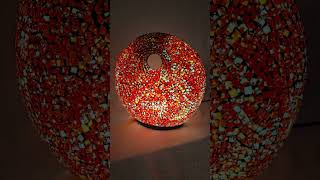 Stolná lampa ART DONAT, vínová, 36 cm ručná práca