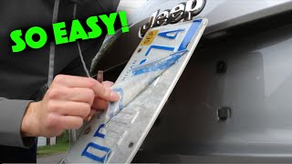 How To - Install New License Plate