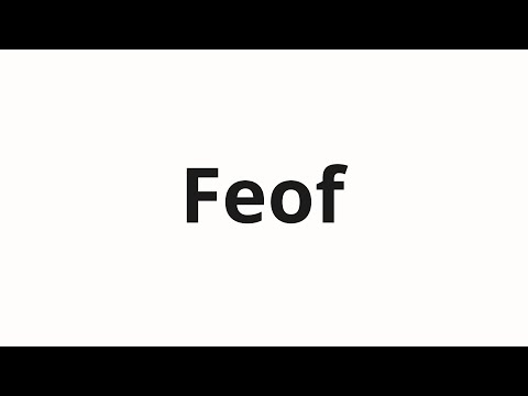 How to pronounce Feof