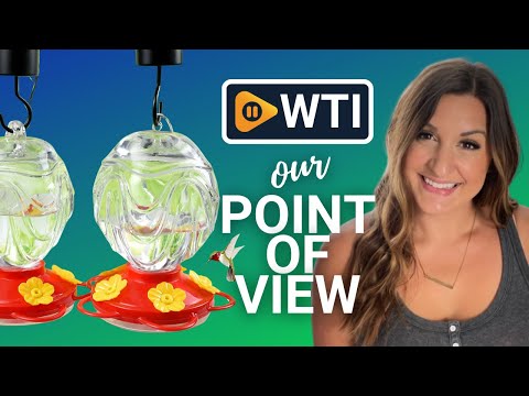 Glass Hummingbird Feeders for Outdoors Hanging 15 oz Sealed and Leak- Proof Easy to Clean and Fill Containing Ant Moat - WTI product video review