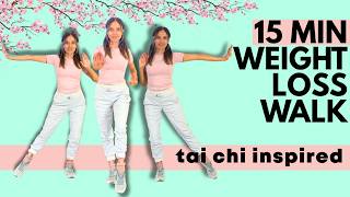 15 Minute Walking Exercise For Weight Loss| Tai Chi Inspired Walk For Fat Burning -Lucy Wyndham-read
