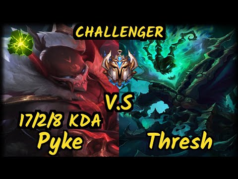 Céos (PYKE) vs THRESH - 17/2/8 KDA BOTTOM SUPPORT CHALLENGER GAMEPLAY - BR