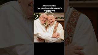 🕊✝️A Sacred Reunion: Pope Francis and Saint John Paul II in Eternal Glory✝️🕊
