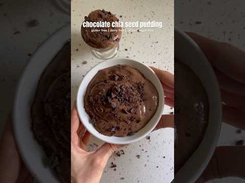 creamy chocolate chia seed pudding #shorts