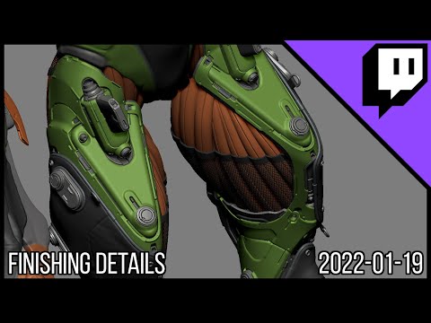 3D Character Sculpting - Marco Plouffe's Twitch Stream of 2022-01-19 - Finishing Details in Zbrush