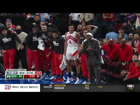 OG Anunoby slamming in point 32 👀Celtics vs. Raptors