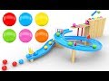 Learn Colors And Shapes With Marble Maze Run And Wooden Hammer Educational Toys
