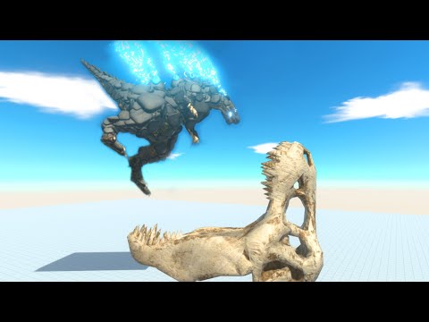 Skeleton Dinosaur Head Eats Workshop Units | Animal Revolt Battle Simulator