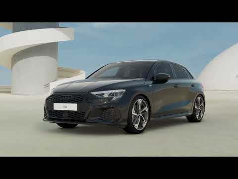 Brand New Audi A3 Sportback Black Edition 35 TFSI 6-Speed in Mythos Black Metallic at Stafford Audi
