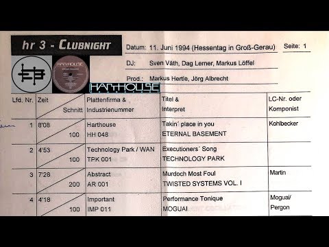 Sven Väth opens his set with "Taking place in you" Eternal Basement - Hessen Tag 1994 HR3 Clubnight