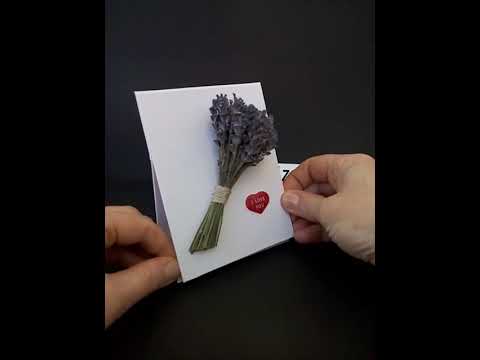 фото открытка складная подставка лаванда 8 марта 10х13 0