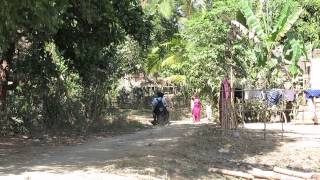 preview picture of video 'Truck fording river, village lunch stop, Ngapali, Burma, 2015-01-23'