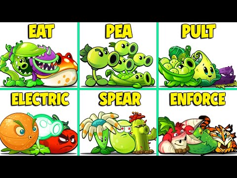 PvZ2 Random 6 Plant Teams VS Team Zombies - Who Will Win? Gameplay.