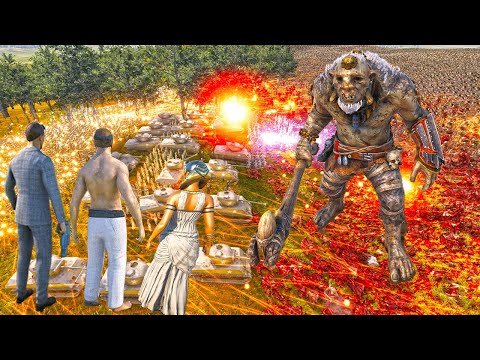 2,00,000 giant trolls & 2 million orc warriors attacked heroes army !! UEBS 2