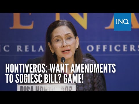 Hontiveros: Want amendments to SOGIESC bill? Game!