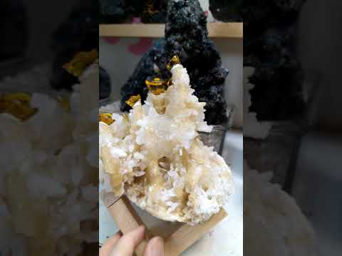 能量藝術品 橙金色招財風水多柱造型 活水晶擺設