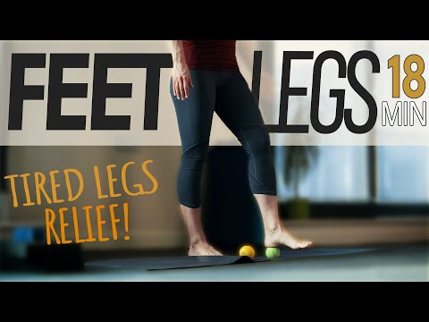 Tired Feet and Legs - 18 min Yoga Stretch For Tired Legs and Feet - Yoga with Heini